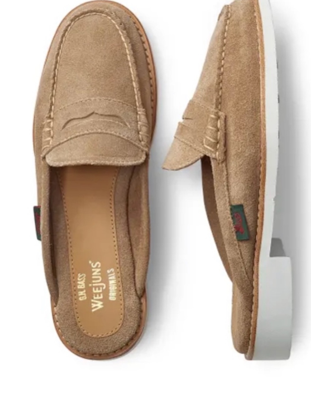 G.H. Bass & Co. Weejuns Wynn Suede Mule loafers Tan Size 7.5